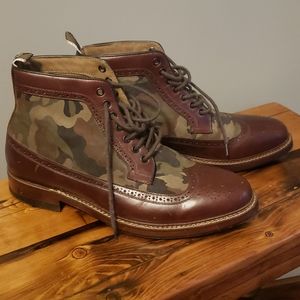 ALDO Men's Churchill Camo Leather Boots Sz 10